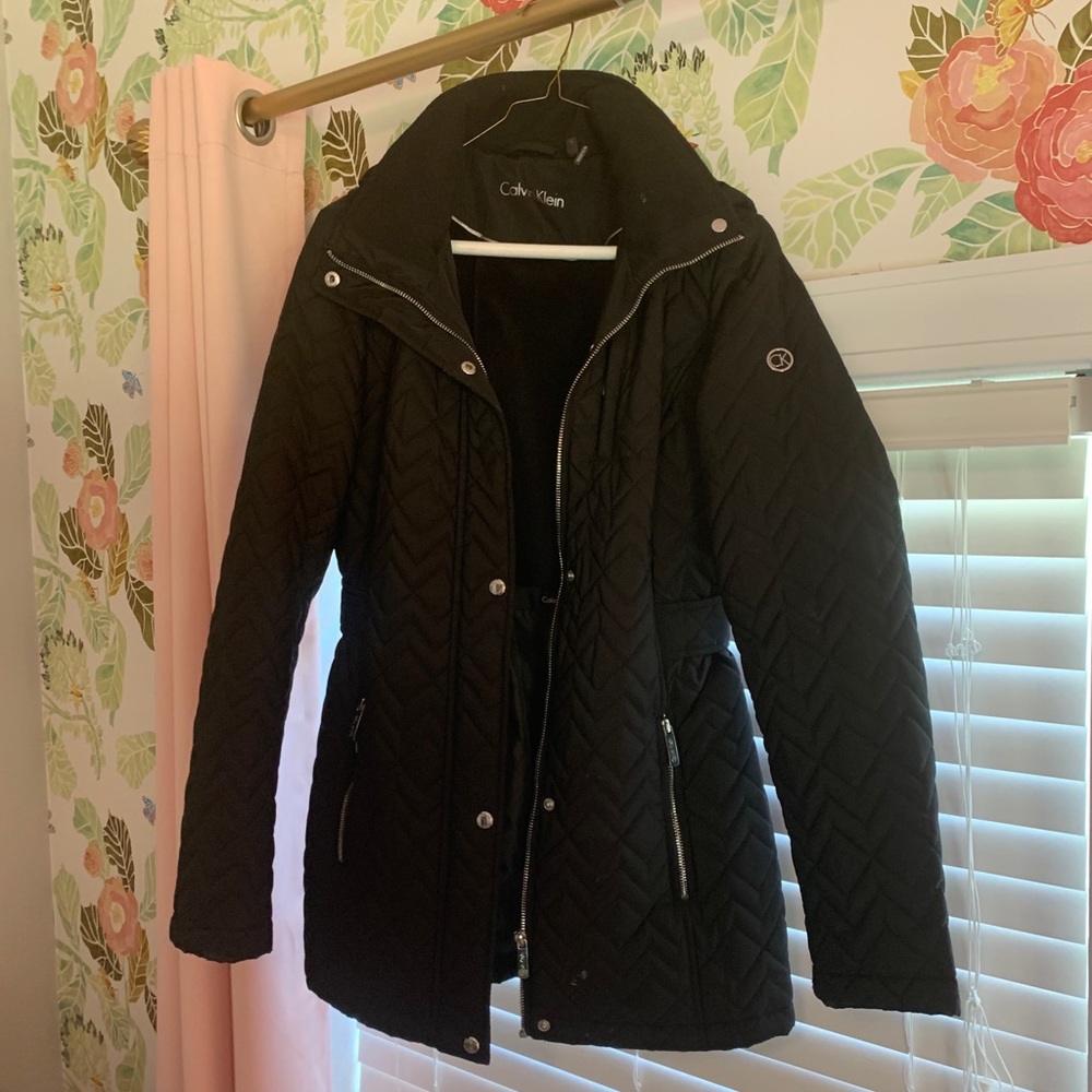 Black Calvin Klein Pea Coat